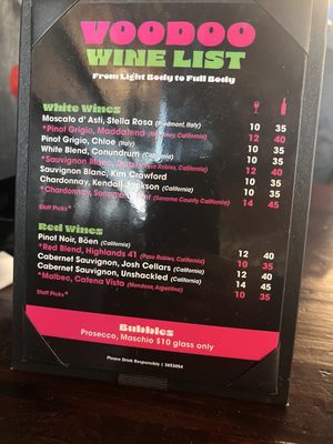 Menu photo 4 Voodoo Brew Pub Fishers, IN