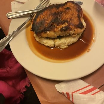 The Smith - Brick Pressed Chicken w/ Baby Spinach & Garlic Mashed Potatoes - New American Near Me - New York, New York The Smith - Brick Pressed Chicken w/ Baby Spinach & Garlic Mashed Potatoes - New American Near Me - New York, New York
