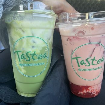 Tastea - Goldenwest - Banana Matcha & Strawberry Milk Tea - Bubble Tea Near Me - Westminster, California Tastea - Goldenwest - Banana Matcha & Strawberry Milk Tea - Bubble Tea Near Me - Westminster, California