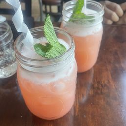 Dos Amigos, tequila, strawberry, and pineapple syrup