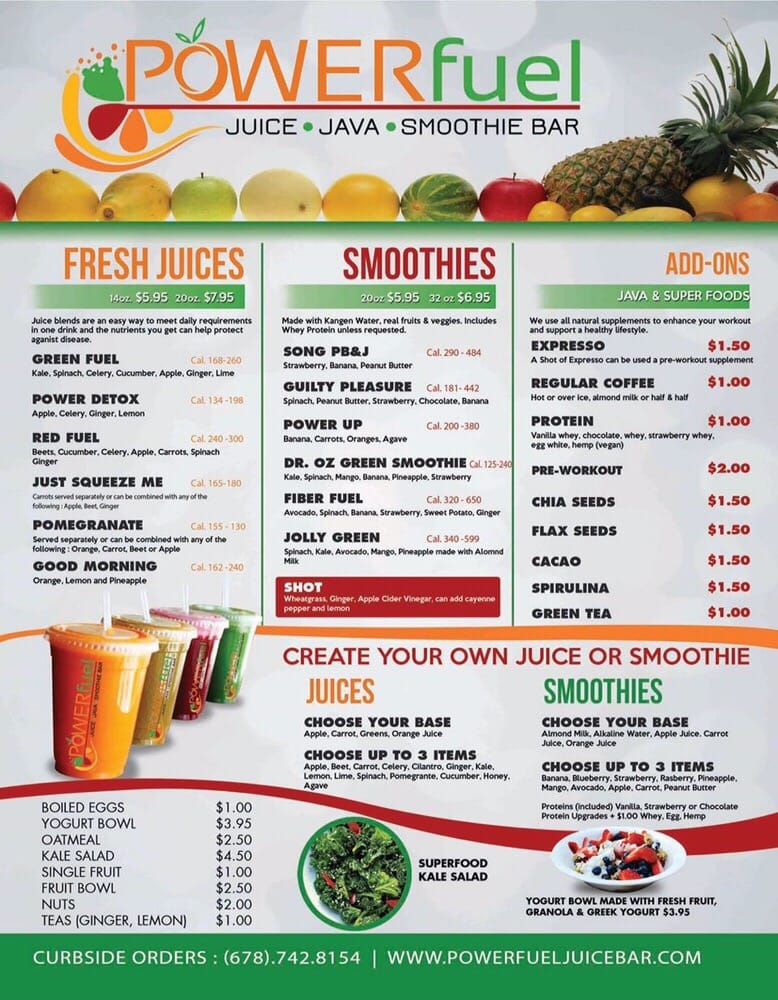 POWERFUEL JUICE, JAVA & SMOOTHIE CAFE Updated July 2024 4400