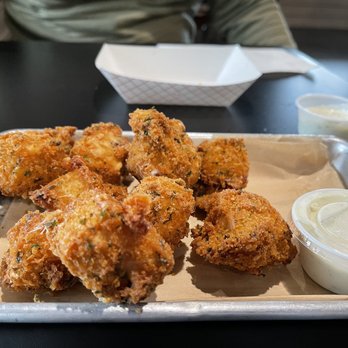 Benchwarmer's - Fried cheese (too much breading which made it too crunchy for my liking but glacier is good) - Chicken Wings Near Me - Rockport, Texas Benchwarmer's - Fried cheese (too much breading which made it too crunchy for my liking but glacier is good) - Chicken Wings Near Me - Rockport, Texas