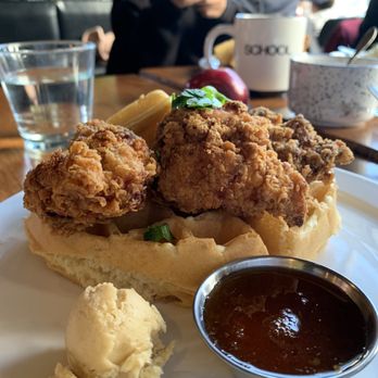 School Restaurant - Fried chicken waffle - Bakeries Near Me - Toronto, Ontario