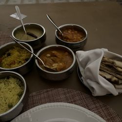 Basmati - Daal Tadka, chole haldi ram was nice and spicy, peas pulao, kasmirio pulao, chicken tikka masala