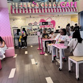 Hello Kitty Cafe - The sign tables and merchandise - Themed Cafes Near Me - Las Vegas, Nevada