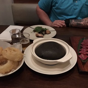 Uchiko Austin - Tempura onion rings and a hot rock - Sushi Bars Near Me - Austin, Texas Uchiko Austin - Tempura onion rings and a hot rock - Sushi Bars Near Me - Austin, Texas