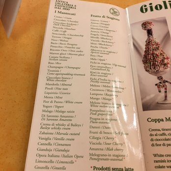 Giolitti - The sit down menu of flavours. - Ice Cream & Frozen Yogurt Near Me - Rome, RM Giolitti - The sit down menu of flavours. - Ice Cream & Frozen Yogurt Near Me - Rome, RM