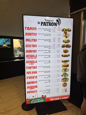 Menu photo 1 El Patron Taqueria San Marcos, CA Menu photo 1 El Patron Taqueria San Marcos, CA