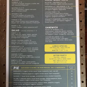 Pie Tap - Henderson - Food menu - Pizza Near Me - Dallas, Texas