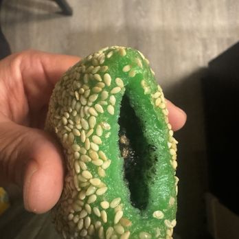 Dim Dim Food - Matcha Sesame Ball with sesame filling - Dim Sum Near Me - Sacramento, California Dim Dim Food - Matcha Sesame Ball with sesame filling - Dim Sum Near Me - Sacramento, California