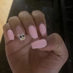 Top Nails - Hello Kitty Pink Acrylic Nails