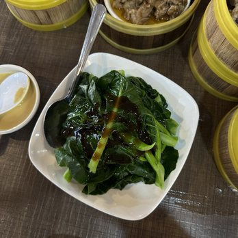 Four Seasons Chinese Restaurant - Chinese Broccoli (dim sum version) with a side of oyster sauce (not pictured). - Dim Sum Near Me - Clovis, California Four Seasons Chinese Restaurant - Chinese Broccoli (dim sum version) with a side of oyster sauce (not pictured). - Dim Sum Near Me - Clovis, California