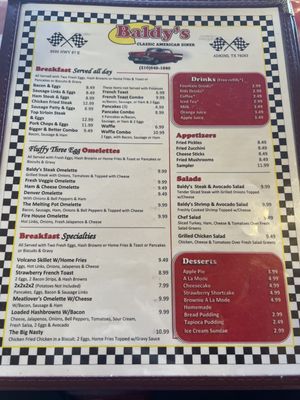 Menu photo 1 Baldy's Classic American Diner Adkins, TX Menu photo 1 Baldy's Classic American Diner Adkins, TX