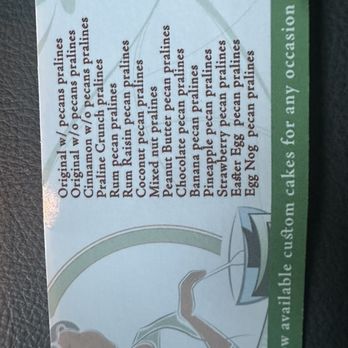 Ms K's Pralines - the back of the book - Candy Stores Near Me - Metairie, Louisiana Ms K's Pralines - the back of the book - Candy Stores Near Me - Metairie, Louisiana