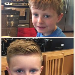 The Barbers - West Linn - My guys LOVE coming here. Popcorn AND a massage?