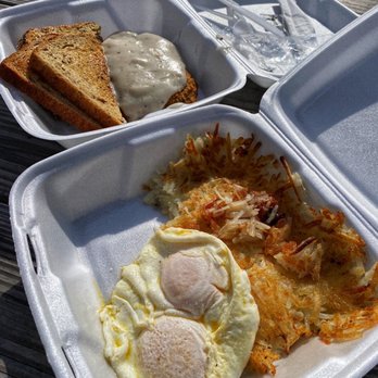 Corner Booth - Chicken Fried Steak, two eggs, hash browns and toast for under ten bucks! - American Near Me - Hardy, Arkansas Corner Booth - Chicken Fried Steak, two eggs, hash browns and toast for under ten bucks! - American Near Me - Hardy, Arkansas