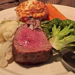 Princess Cafe - Chateaubriand for 2- we split it into 3 portions and this is the third portion!