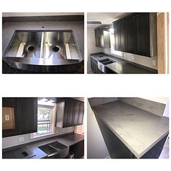 Premier Countertops - Solid Surface "Concrete Colors" Fabricated and installed by Premier Countetops.