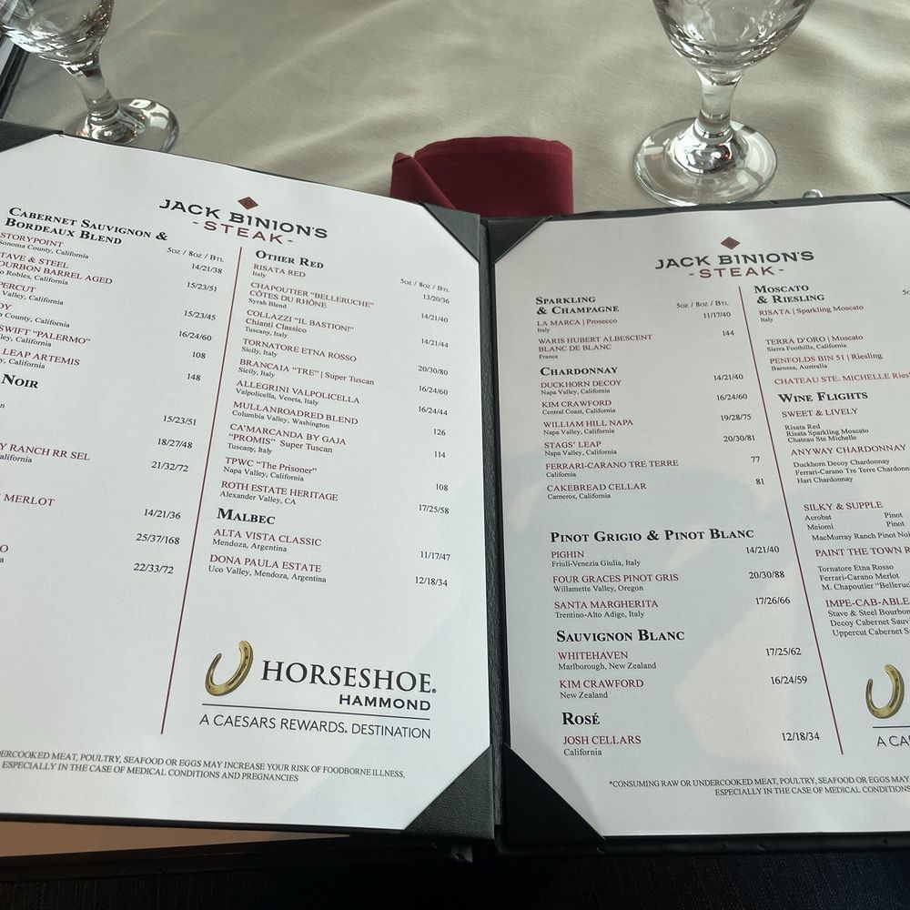 Jack Binion's Steak - Menu - Steakhouses Near Me - Hammond, Indiana Jack Binion's Steak - Menu - Steakhouses Near Me - Hammond, Indiana