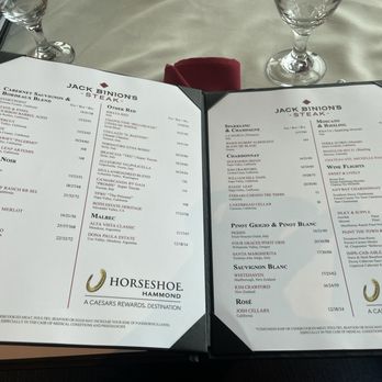 Jack Binion's Steak - Menu - Steakhouses Near Me - Hammond, Indiana