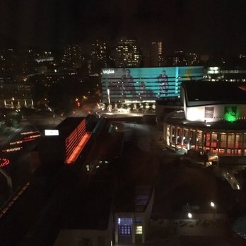 DoubleTree by Hilton Montreal - Cool light shows as seen through the window of my guest room. - Hotels Near Me - Montreal, Quebec
