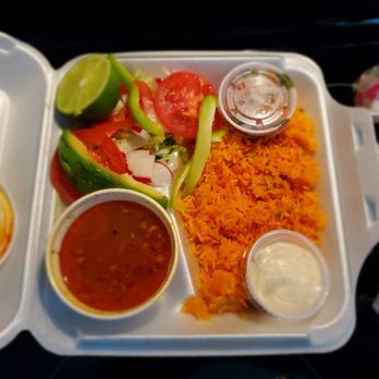 Tacos Don Juan - Rice, salad, and soup that came with my food. - Tacos Near Me - Dale City, Virginia Tacos Don Juan - Rice, salad, and soup that came with my food. - Tacos Near Me - Dale City, Virginia