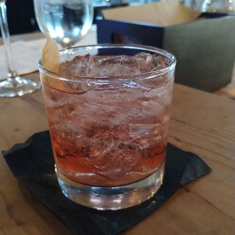 Brix 25 - Pomegranate Negroni - New American Near Me - Gig Harbor, Washington