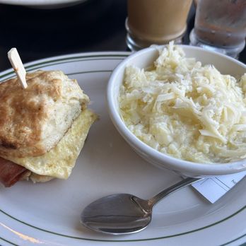 Wise County Biscuits - Bacon, egg, pimento cheese biscuit and grits - Food Stands Near Me - Pittsburgh, Pennsylvania