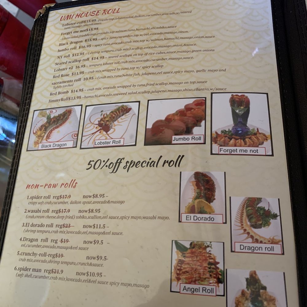 Umi Sushi - Menu - Japanese Near Me - El Dorado Hills, California Umi Sushi - Menu - Japanese Near Me - El Dorado Hills, California