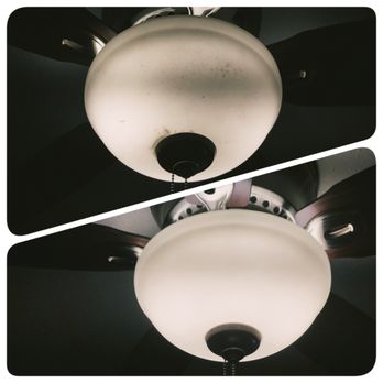 Clean & Sweep Housekeeping - Ceiling fan cleaned up nicely! Got rid of the bugs and dust build-up inside the globe. - Home Cleaning Near Me - Topeka, Kansas Clean & Sweep Housekeeping - Ceiling fan cleaned up nicely! Got rid of the bugs and dust build-up inside the globe. - Home Cleaning Near Me - Topeka, Kansas