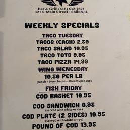 Weekly specials