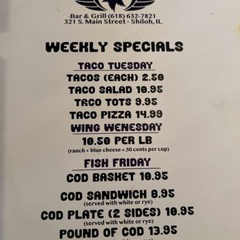 Wings of Shiloh - Weekly specials - Chicken Wings Near Me - Shiloh, Illinois