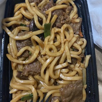 Shangeri La - Beef Udon stir fried - Asian Fusion Near Me - Bronx, New York