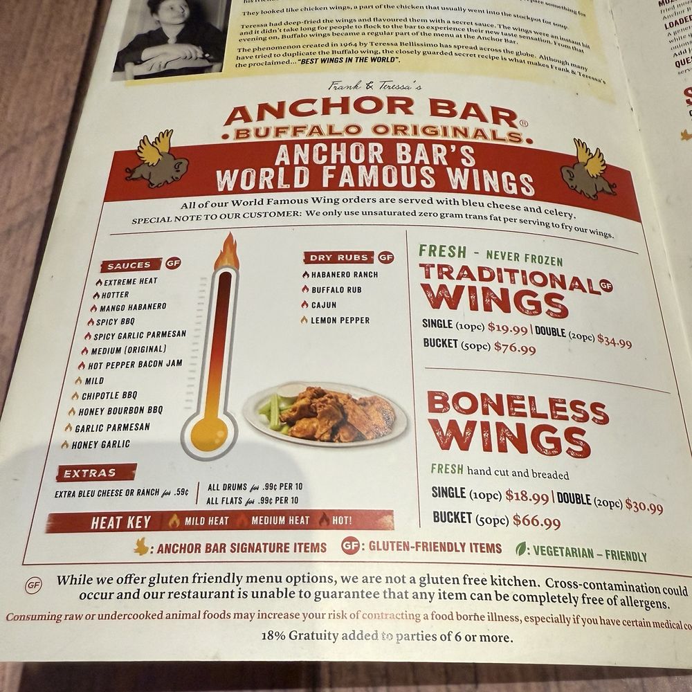 Anchor Bar - Chicken Wings Near Me - Niagara Falls, New York