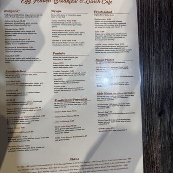 Egg Haven Cafe - Lunch menu - Breakfast & Brunch Near Me - Hurst, Texas