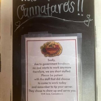 Cannataro's - "Government handouts" - Italian Near Me - Chino, California