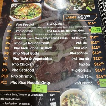 Pho Saigon - Pho options - Vietnamese Near Me - West Allis, Wisconsin