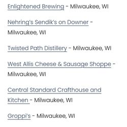 Crème De Liqueur - Places where product can be purchased in Wisconsin.