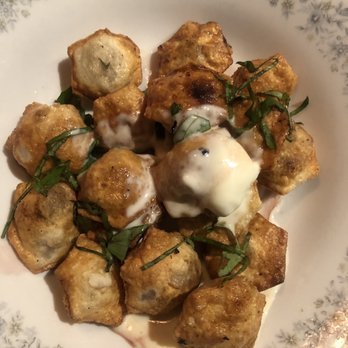 Kachka - Sour Cherry Vareniki (pan fried, not steamed) - Russian Near Me - Portland, Oregon