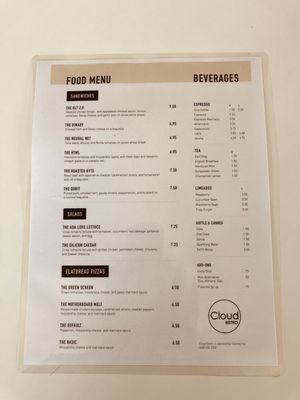 Menu photo 1 Cloud Bistro Mountain View, CA