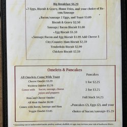 Ben's Place Cafe - Breakfast menu