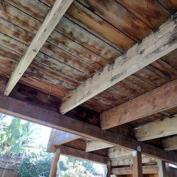 Cal Preserving - deck underside dry rot before power washing and staining - Fences & Gates Near Me - Mountain View, California