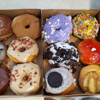 Wake N Bake Donuts - Cinnamon, blueberry, chocolate, sand, 2 maple bacon.... Lavender, Oreo, Oreo cheesecake, fruity. Pebbles, strawberry cheesecake, and apple. - Donuts Near Me - Carolina Beach, North Carolina Wake N Bake Donuts - Cinnamon, blueberry, chocolate, sand, 2 maple bacon.... Lavender, Oreo, Oreo cheesecake, fruity. Pebbles, strawberry cheesecake, and apple. - Donuts Near Me - Carolina Beach, North Carolina