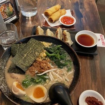 Ohyama Ramen - Ramen, crispy spring rolls and pork gyoza - Ramen Near Me - Whistler, British Columbia