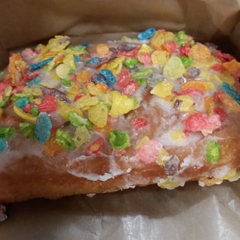 Warehouse Bakery & Donuts - The fruity pebbles donut. Looks great, but unfortunately I think it could use a bit less dough and a bit more flavor... - Breakfast & Brunch Near Me - Fairhope, Alabama Warehouse Bakery & Donuts - The fruity pebbles donut. Looks great, but unfortunately I think it could use a bit less dough and a bit more flavor... - Breakfast & Brunch Near Me - Fairhope, Alabama