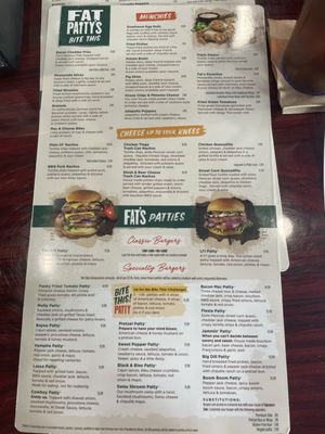 Menu photo 2 Fat Patty's Morehead Morehead, KY Menu photo 2 Fat Patty's Morehead Morehead, KY