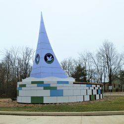 Geist Roundabouts - Single Sail Roundabout by READ (2016) located at 10809 E 96th St (at Fall Creek)