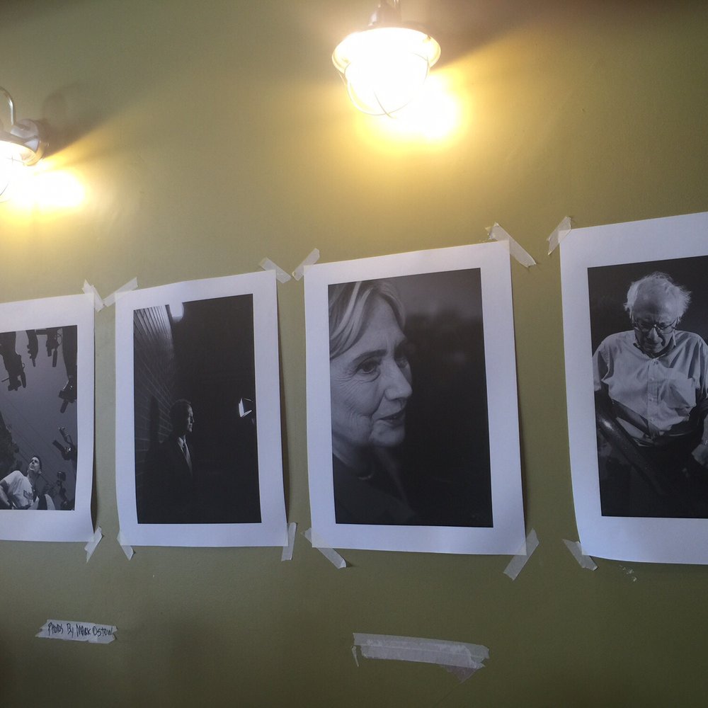 Kickstand Cafe - One of the owners took photos of some presidential candidates - Cafes Near Me - Arlington, Massachusetts Kickstand Cafe - One of the owners took photos of some presidential candidates - Cafes Near Me - Arlington, Massachusetts