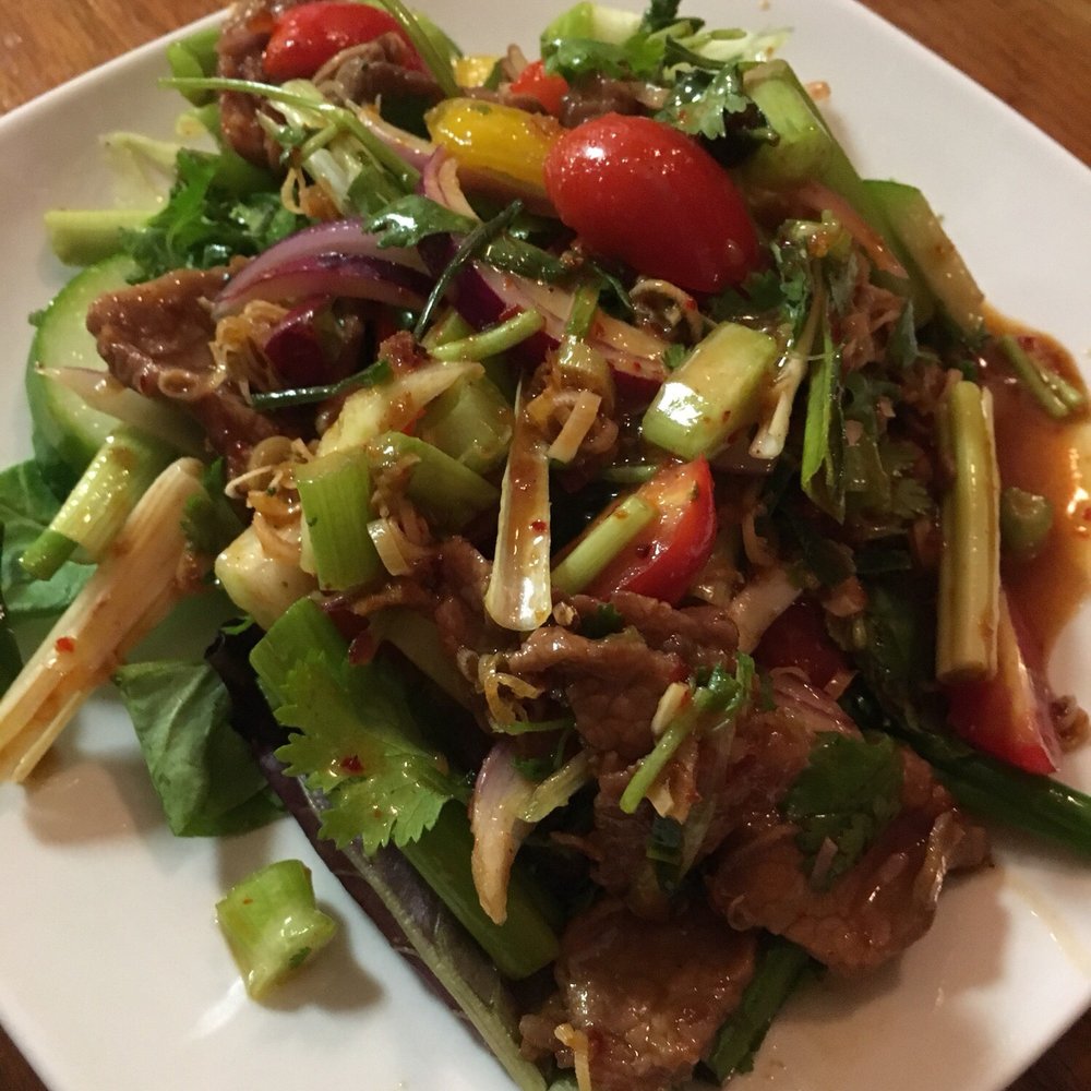 Thai Grille - Off taste and not enough meat. $14!?! - Thai Near Me - Westerville, Ohio