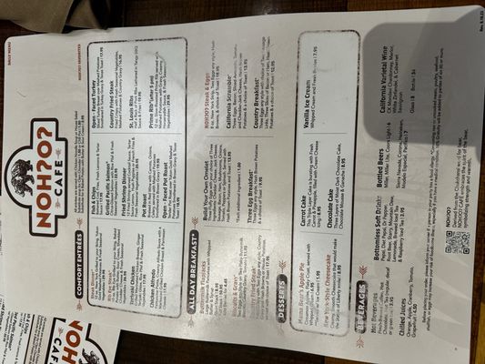 Menu photo 2 Noh'O Cafe Coarsegold, CA Menu photo 2 Noh'O Cafe Coarsegold, CA